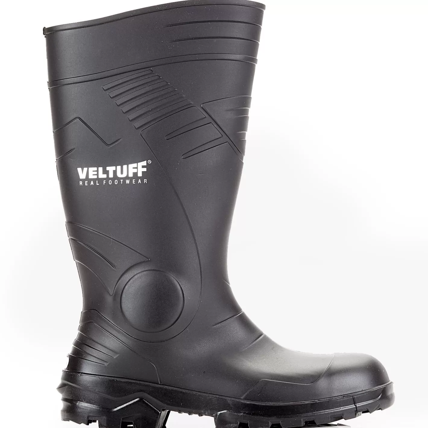 Fashion VELTUFF Contractor Safety Wellingtons (Sizes 36-48) Black