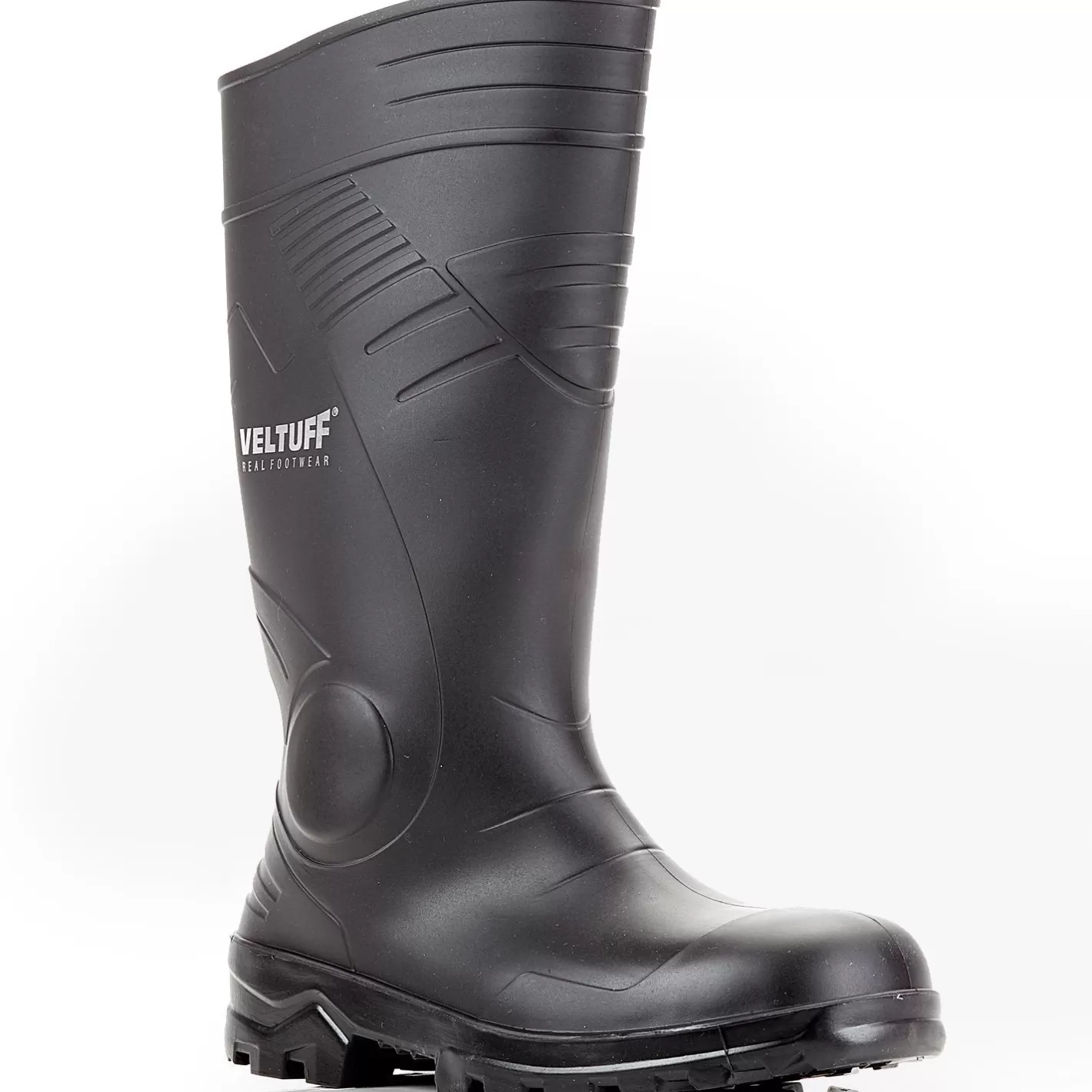 Fashion VELTUFF Contractor Safety Wellingtons (Sizes 36-48) Black