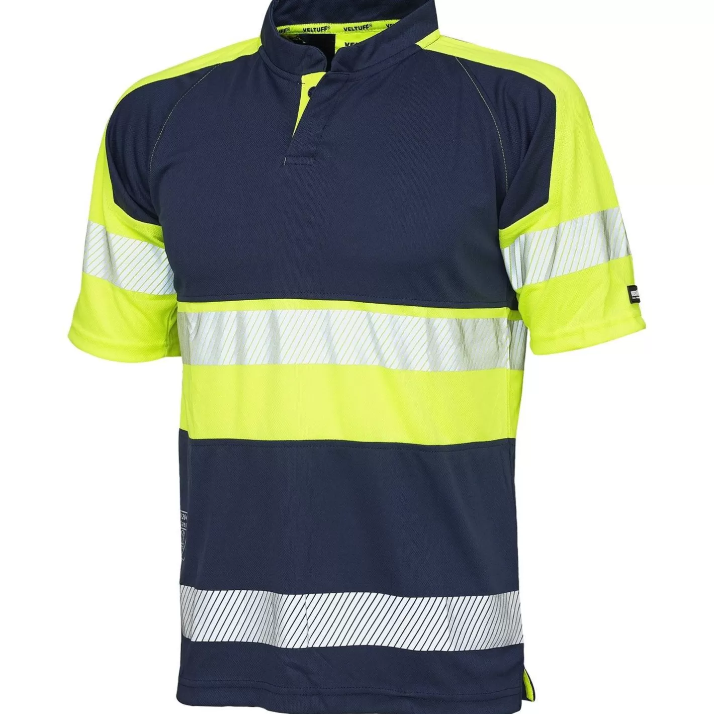 Discount VELTUFF Protex1 Reflex T-Shirt Navy / Yellow