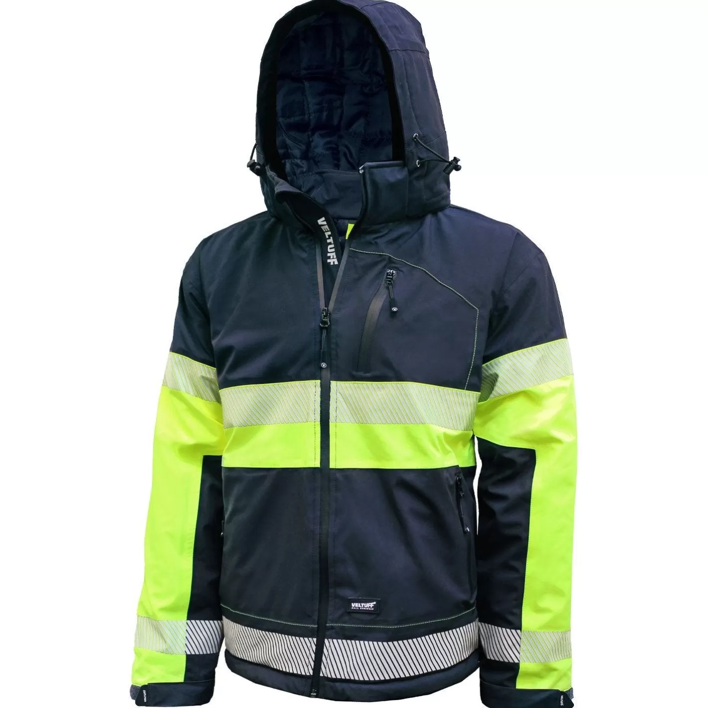 Sale VELTUFF Protex1 Winter Hi-Vis Jacket Navy / Yellow