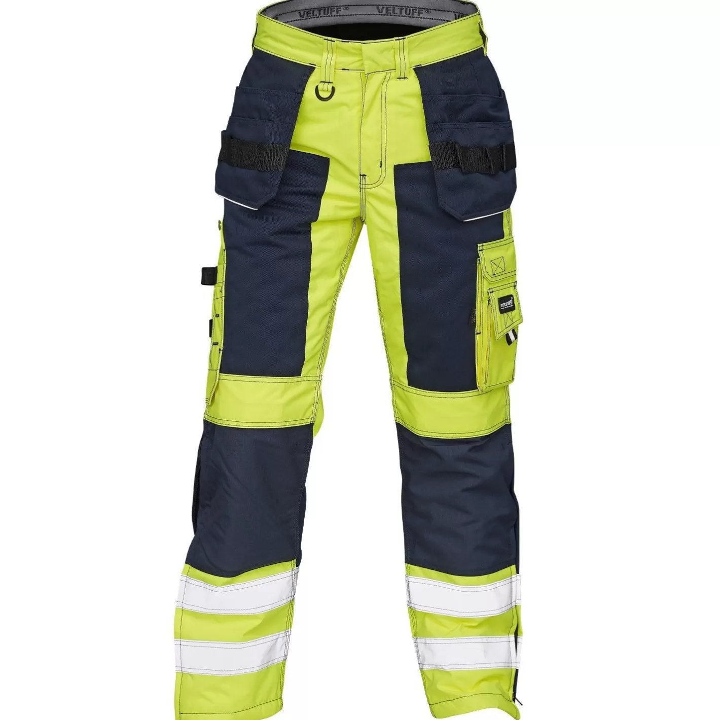 Cheap VELTUFF Reflex Winter Hi-Vis Trousers Yellow / Navy