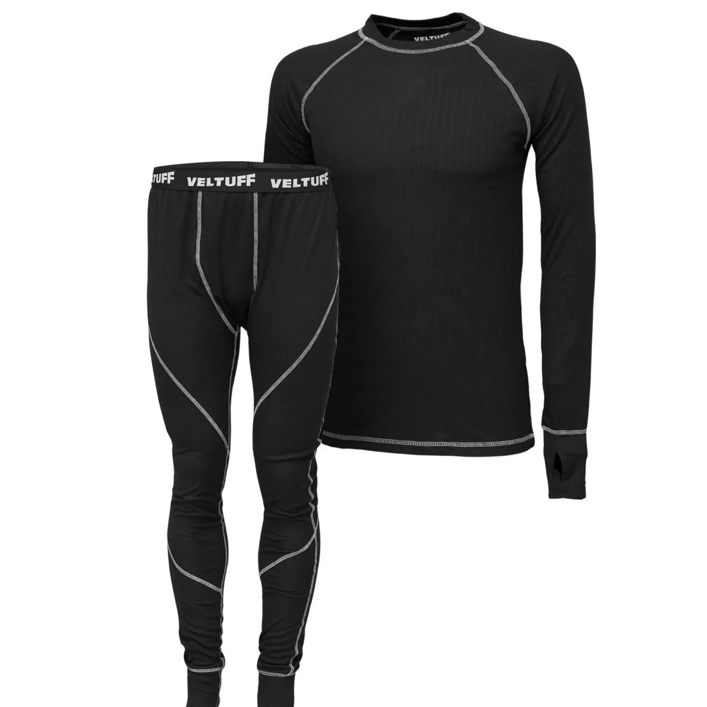 Best Sale VELTUFF Thermal Base Layer Set Black